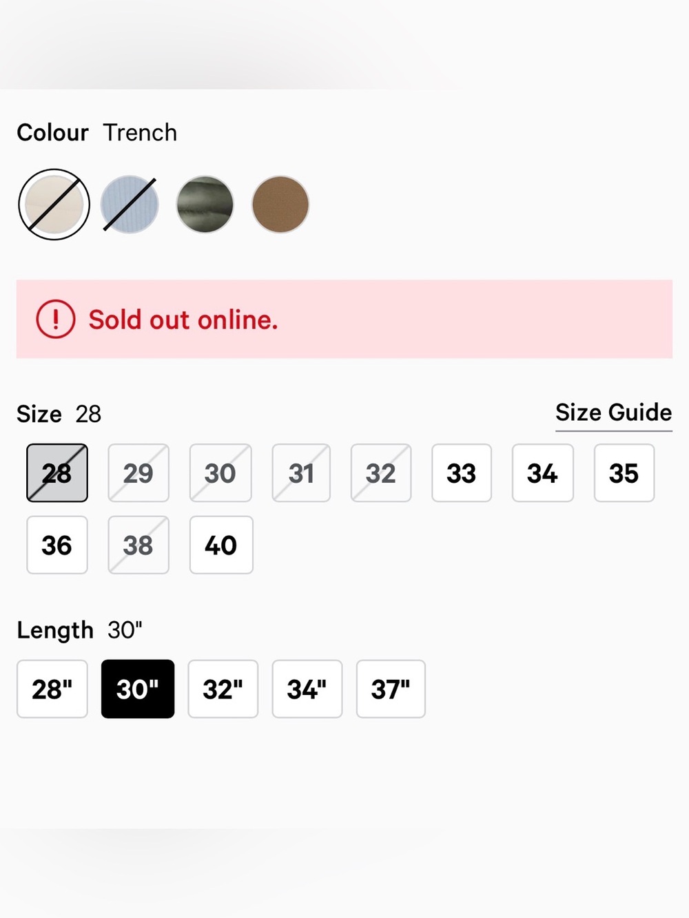 NWT lululemon athletica 28x30 ABC Classic-Fit Trouser Warpstreme Trench - Picture 13 of 16
